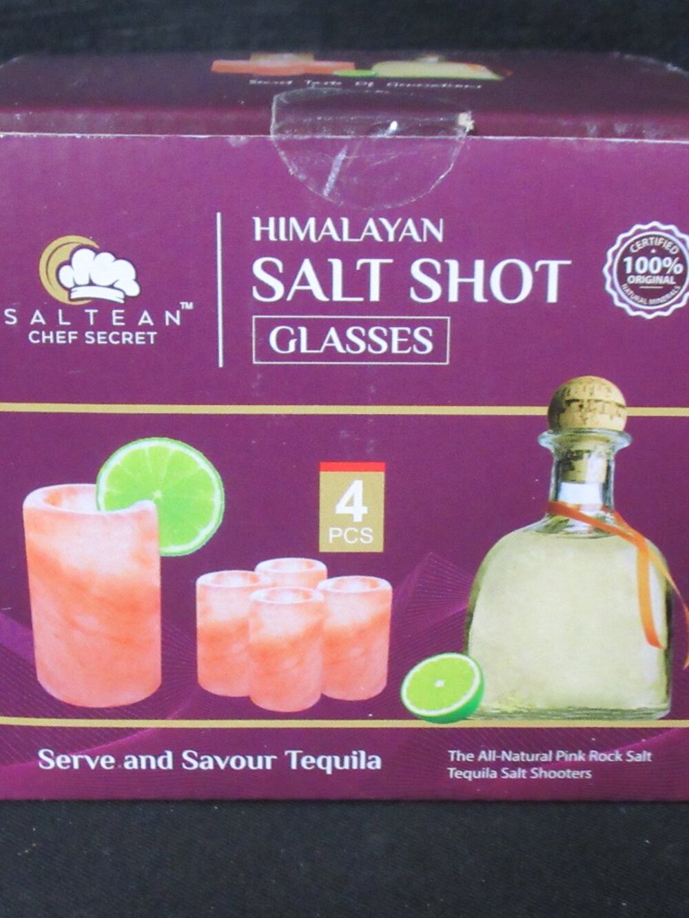 Himalayan Salt Shot Glasses - 4 Pack, Pink